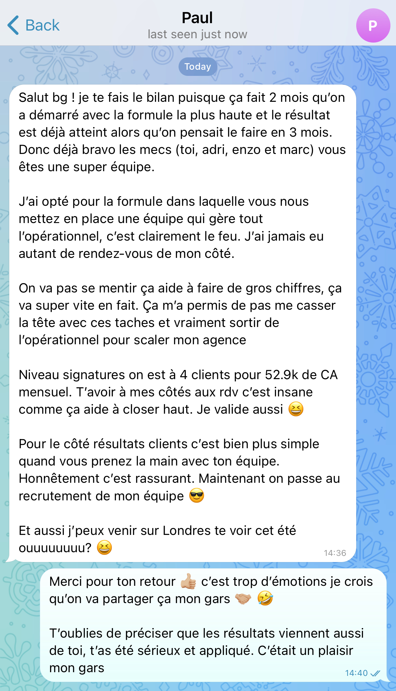 T\u00e9moignage Business Partner